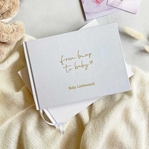 Recuerdo personalizado <span class=keywords><strong>para</strong></span> recién nacidos, venta al por mayor, álbum de fotos de hito de primer año <span class=keywords><strong>para</strong></span> bebés y Diario de registro de memoria - Product Image 4