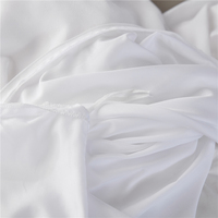 Parure de lit blanche, ensemble de literie de luxe avec housse de couette imprimée, 3 pièces