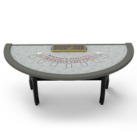 YH Personnalisé Antique Demi-Cercle Bar Blackjack Demi-Cercle Poker Table Casino Table Jeu Carte Jouer Table