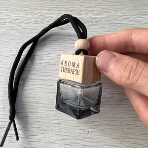工業用カートンパッキング8mlスクエア空高級車用芳香剤カスタムカー香水ディフューザー木製リップ付き - Product Image 5
