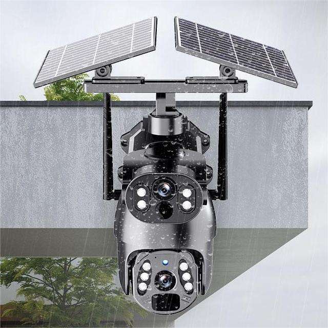 Vandal-Proof 6MP Dome IP Camera Effective Color Night Vision 30m IR AI Vehicle Detection ONVIF Compatibility Solar CCTV 4G/WiFi