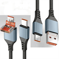 Kabel Data cepat pengisian daya 3ft 6 kaki 10 kaki, kabel pengisian cepat Tipe C USB kepang nilon terlaris
