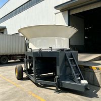 Broyeur de pailles à disques remorqué grande capacité pour la transformation des aliments du bétail (maïs, tiges, riz)