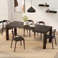 Ensemble table à manger et chaises extensibles modernes Nouveau design de meubles en bois pour 6 à 10 personnes à usage domestique