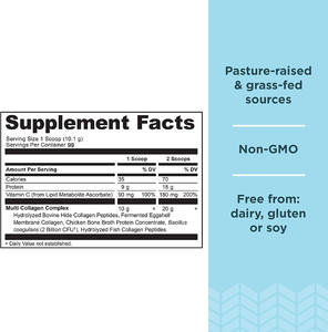 2.2lbマルチコラーゲンプロテインパウダー10種類のコラーゲンビタミンCと20億コロニー無香料 - Product Image 5