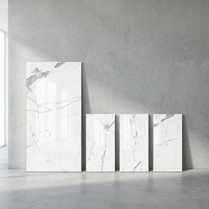 Pearl Statuario 800x1600mm Glossy Porcelain Floor And <b>Wall</b> Tiles White Marble Look Premium Design - Product Image 3