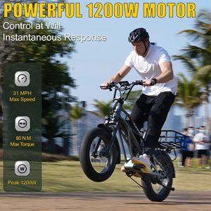 Bicicleta Eléctrica X Fucare E-B con Motor sin Escobillas de Alta Velocidad de 1200w, Transmisión de 7 Velocidades, Resistente al Agua, Sistema de Pantalla LCD a Color - Product Image 5