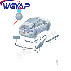 Wgyap ไฟท้าย LED 638 B มีโลโก้ด้านหลังสว่าง11D 853 630 B สำหรับรถโฟล์คสวาเกน11D 853 - Product Image 4