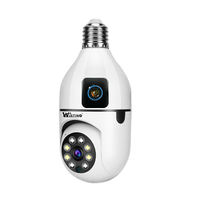 Caméra Wifi Wistino à double objectif, caméra de sécurité avec alarme vocale et de mouvement, moniteur réseau, caméra bidirectionnelle, application de contrôle à distance, Nany Home