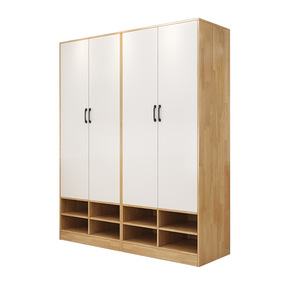 Armario de madera de caucho Dazhang Jiaju, 80x55x200 cm, doble puerta, gran capacidad, armario de almacenamiento para dormitorio, para adultos y personas mayores - Product Image 5