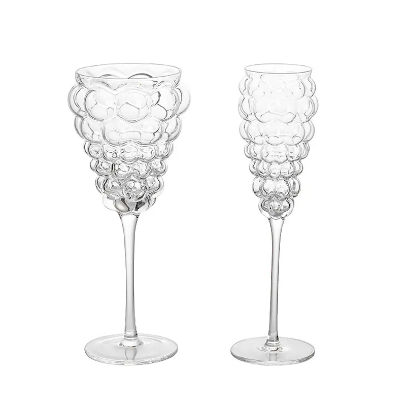 Cálice de champanhe de vidro cristal deslumbrante de alta qualidade personalizado à mão de designer de grande venda