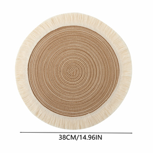 <span class=keywords><strong>Tovagliette</strong></span> americane <span class=keywords><strong>all</strong></span>'ingrosso tavolo per la cottura degli alimenti sfondo rotondo termoisolante tappetino in filo di cotone finto <span class=keywords><strong>tovagliette</strong></span> - Product Image 3