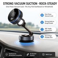 Support magnétique sans fil QI2.2 pour bureau et voiture avec refroidissement semi-conducteur et charge rapide 25W à séparation double face