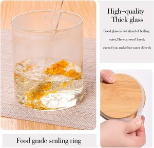 Clear Glass Food Storage Spice <b>Jars</b> Containers with Airtight Bamboo Lid for Candy <b>Cookie</b> Rice Sugar Food Storage - Product Image 5