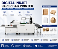 Imprimante industrielle UV à jet d'encre pour sacs en papier, machine automatique d'impression de sacs kraft pour le shopping, l'emballage, l'épicerie, les sacs de transport de boutique, garantie 1 an