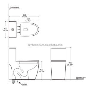 Floor Mounted USA Standard CUPC Bathroom Ceramic Siphonic Water Closet Ceramic Easy Clean One Piece <strong>Toilet</strong> Commode - Product Image 6