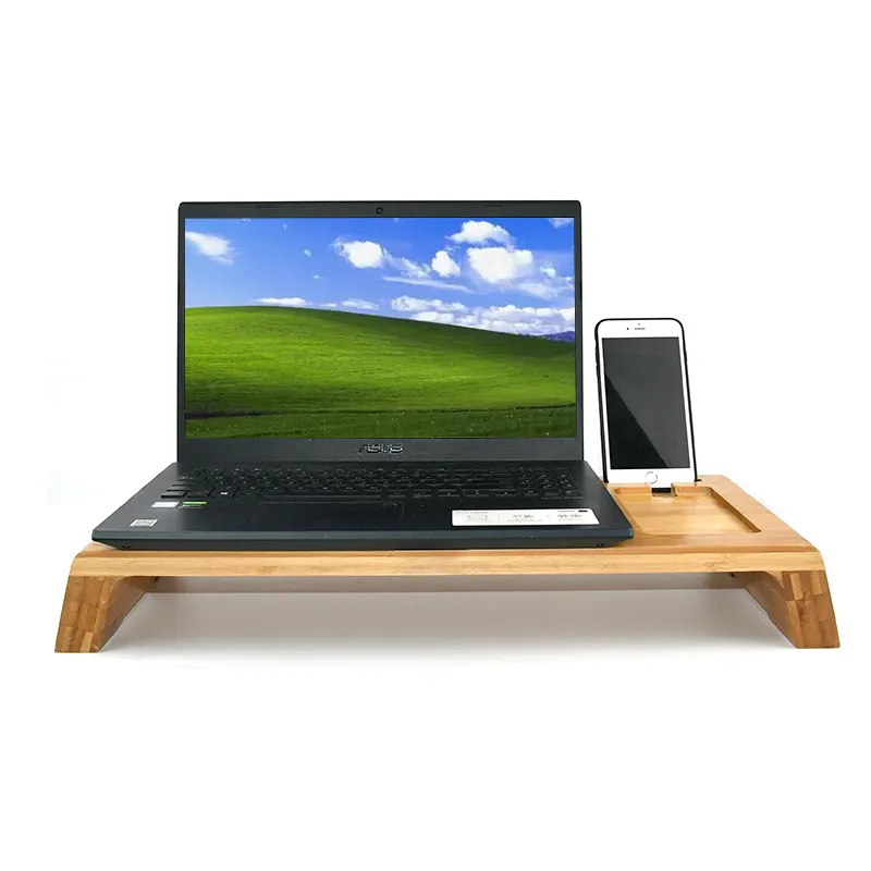 Massief Bamboe Opvouwbare Laptop Koelstandaard, Computer Opbergstandaard