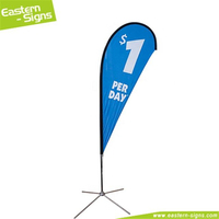 Drapeau publicitaire extérieur personnalisé en forme de goutte d'eau, drapeau plume, drapeau de plage, bannière avec mât