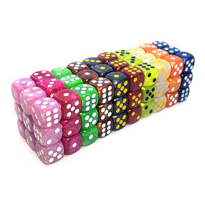 ลูกเต๋าเกม D6หินอ่อนสีฟ้าลูกเต๋า D6มาตรฐาน16มม. แบบกำหนดเอง - Product Image 6