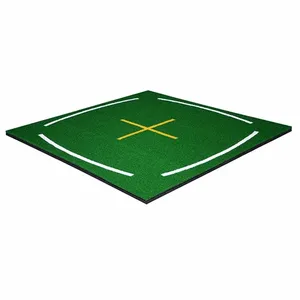 Tapis de golf Gazon avec lignes d'alignement pour l'entraînement des débutants en intérieur et en extérieur-Chipping & Driving