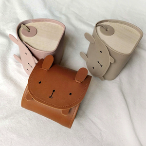 Mochila escolar para niños impermeable de cuero PU con diseño de conejo de dibujos animados, bolsos cruzados de hombro versátiles, novedad - Product Image 6