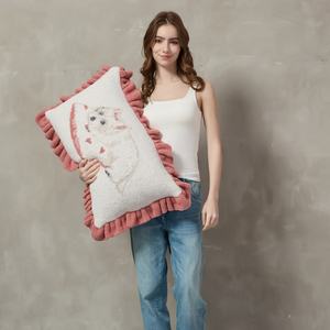 Fodera per cuscino lavorata a maglia di alta qualità con design a cartone animato di cucciolo, per decorazione domestica, graziosa federa per divano, regalo per bambini ALW - Product Image 1