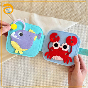 <span class=keywords><strong>Libro</strong></span> de Actividades de Fieltro con Temática Oceánica Personalizado al por Mayor, Juguete Educativo Montessori, <span class=keywords><strong>Libro</strong></span> de Tela Suave para Bebés - Product Image 3
