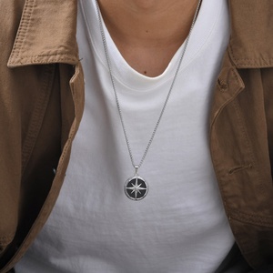 XR Wholesale Stainless Steel Hiphop Pendant <b>Necklace</b> Octagonal Star Tiger Eye Stone for Men's Party Gifts Fashion Jewelry - Product Image 2