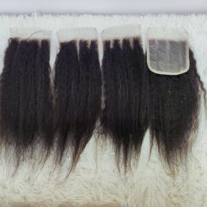 Extensions de cheveux humains Remy Letsfly 10A, dentelle transparente, 100% cheveux humains, sans couture, closure 4x4, pré-épilée, dentelle suisse, bouclée Pixie - Product Image 6