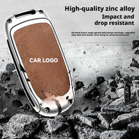 Étui de protection élégant en alliage de zinc et cuir pour clé de voiture M3 M5 X5 X7, personnalisé et durable, avec porte-clés intégré – Offre Spéciale