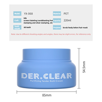 Pot en plastique vide XINDE 68MM 220ML pour crème corporelle, crème visage, masque capillaire, soins cosmétiques, avec impression couleur personnalisée