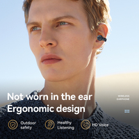 Ventes directes usine Écouteurs à clip d'oreille avec traduction IA en temps réel, OWS à conduction osseuse, TWS sans fil Bluetooth