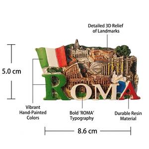 Imán de Resina 3D Pintado a Mano para Refrigerador, Recuerdo de Viaje de <span class=keywords><strong>Italia</strong></span>: Roma, Coliseo, Florencia, <span class=keywords><strong>Duomo</strong></span>, Milán, Amalfi, Taormina - Product Image 4