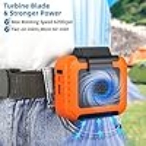 Ventilador Portátil de Cintura de 6000mAh, 3 Velocidades, Flujo de Aire Potente, Manos Libres, Ventilador de Cuello para Senderismo al Aire Libre, Batería Recargable - Product Image 3