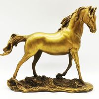 Figurine de cheval au galop en bronze imitation antique, statue moderne de Feng Shui en fonte