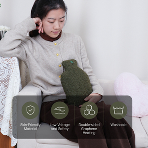 Chauffe-mains électrique USB portable en graphène pour l'hiver avec 3 réglages de température et compresse chaude chauffante - Product Image 3