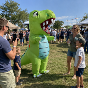 Disfraz Inflable Verde de Dinosaurio T-Rex 3D para Adultos, Venta al Por Mayor para Halloween - Product Image 2