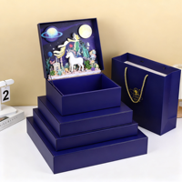 Boîte cadeau créative 3D pop-up à fermeture magnétique en matériaux recyclés pour la saison des diplômes, la Journée des enfants et la Saint-Valentin, avec couvercle rabattable