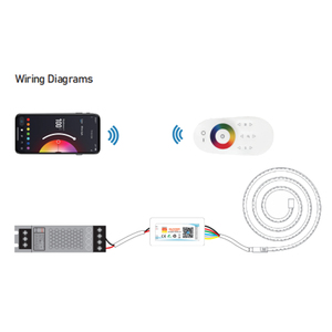 Aplicación inteligente tuya controlador control de brillo DC 12 24V CW WW CCT solo color dual CCT o RGB o rgbw - Product Image 4