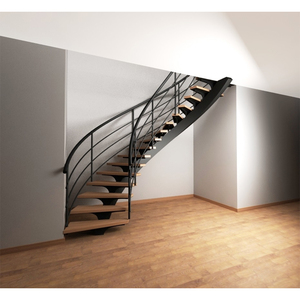 <span class=keywords><strong>Escalier</strong></span> courbé en acier à cadre en acier, style balai, avec poutre en acier au carbone, gain de place, fournisseur Foshan 2026 - Product Image 6