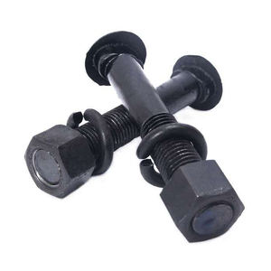 Baut kepala bulat baut jalur leher oval baut pelat ikan jalur kereta api berlapis seng 10.9 kelas baja karbon - Product Image 5