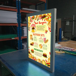 Suspension murale double face en aluminium LED magnétique pour vitrine immobilière Panneau d'affichage A0A1A2A3B0B1B2B3 pour publicité réelle - Product Image 5