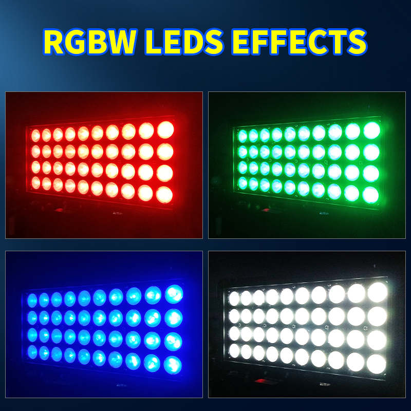 Waterproof LED Matrix Bar DJ Light Mini Super Bright Building Luce Professional RGBW LED Wall Wash 40x10w Stage Lighting