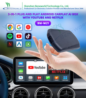 Adaptateur AI Box CarPlay Android Auto OEM ODM, Android 14 Mini Car Box, Youtube / Netflix Video Box