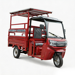 Nouveau design de tricycle de transport électrique motorisé à carrosserie ouverte avec toit solaire - Product Image 4