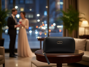 Borsa Clutch da Donna con Manico Singolo, 7 Pollici, in Microfibra Sintetica, Chiusura a Cerniera, Elegante con Nappina, Per Tutte le Stagioni - Product Image 2