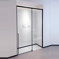 Porte de douche à ouverture extérieure FUSA, 1 panneau fixe, écran de douche en verre trempé de 8 mm, charnière en acier inoxydable 304, vente en gros