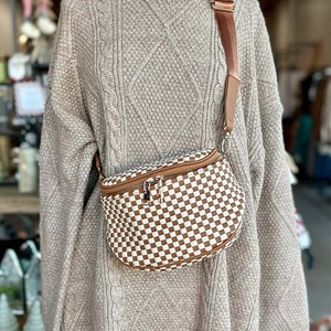 กระเป๋าหนัง PU สะพายข้างลายนกพิราบสะพายข้างลายตารางหมากรุกสำหรับเดินทางช้อปปิ้งกลางแจ้ง - Product Image 1