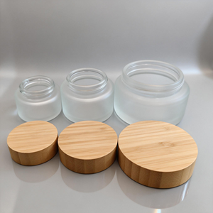 Bocaux cosmétiques en verre avec couvercles en bambou naturel, vides et rechargeables, 20g, 30g, 60g, 100g, <span class=keywords><strong>pour</strong></span> crème <span class=keywords><strong>pour</strong></span> le <span class=keywords><strong>visage</strong></span> - Product Image 6