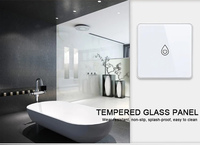 Interrupteur intelligent Wi-Fi TYSH standard UE pour chaudière, panneau en verre trempé, courant max. 10A, compatible Google Alexa pour la maison intelligente Alexa